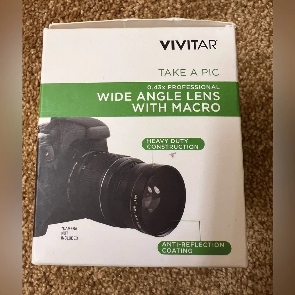 0.43x Professional Wide Angle Lens with Macro - Black